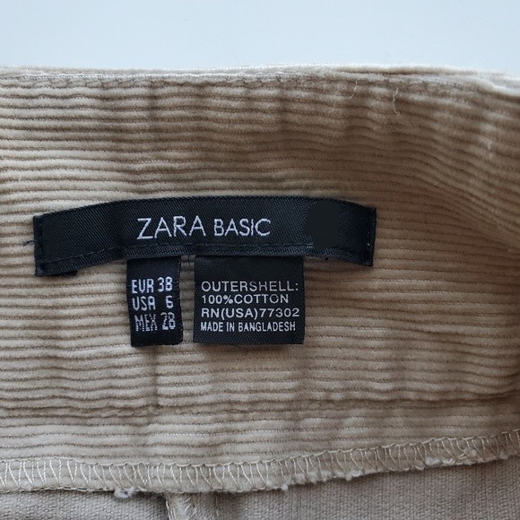 Zara Corduroy A-line Skirt Size 6 - Picture 5 of 5